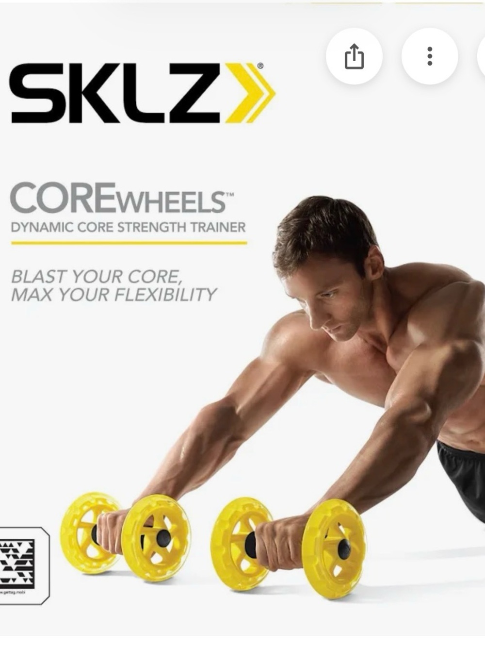 SKLZ CoreWheels Dynamic Core Strength Trainer - Yellow